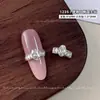 Anillo de diamante con engaste abierto de zirconia anillos apilables de diamantes accesorios para uñas de arte de uñas súper brillante rectángulo corazón huevo de paloma anillo de lujo ligero bolas de diamante para uñas de arte de uñas