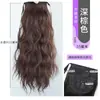Peluca nueva para coleta de mujer con rizos de onda de agua, estilo de atar, voluminosa de forma natural, aspecto realista, añade volumen, coleta postiza trenzada