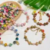 Pintura al Óleo Imitación Porcelana Vidrio Irregular Ábaco Cuentas Sueltas Hecho a Mano Pulsera DIY Accesorios para Joyería Venta al por Mayor