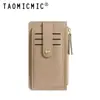 Amazon Ins Holder Plegable de Monedas y Tarjetas para Mujer Pu Ranura Múltiple para Tarjetas Holder de Identificación Compacto Holder de Monedas