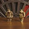 Urso de Latão do Nada Urso Urso Grande Dois Sólidos Lisos Fortes Pequenos Enfeites Casa Mesa de Escritório Varanda Artesanato de Metal Decoração