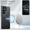 Adecuado para funda de teléfono móvil Samsung S26Ultra/25Plus, funda de cuero Galaxy, carga inalámbrica, soporte magnético para coche Magsafe
