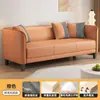 Sofá de Tela Minimalista Nórdico para Apartamentos Pequeños, de Dos Plazas para Habitaciones de Alquiler, Dormitorio, Apartamento, de Tres Plazas, Estilo Sencillo de Moda