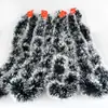 Guirnalda de Tinsel de 9 cm de Ancho y 2 m Decoraciones Navideñas Atrezo para Ambiente de Fiesta Navideña Serpentinas para Disfraces de Navidad