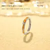 Anillos de Pareja Originales de Plata de Ley S999 con Esmalte de Mar de Nubes de Alta Gama Anillos Ligeramente Lujosos y Suaves Joyería de Mano con Atmósfera Dropshipping