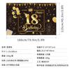 Amazon Nueva Tela de Bandera Tema Negro Dorado Decoración de Cumpleaños Banner Feliz Cumpleaños Fondo de Fotografía Tela de Bandera