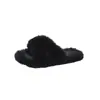 2025 Novos Chinelos Peludos de Outono e Inverno para Mulheres, Chinelos Flats Pelúcia da Moda para Uso Externo, Chinelos Peludos Domésticos Estilo Coreano com Tiras Cruzadas