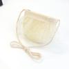 Chapéu de Palha Infantil Verão Chapéu de Palha de Menina Conjunto de Bolsa Princesa Renda Praia Chapéu de Sol Bebê Proteção Solar Chapéu de Sol