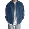 Jaqueta masculina de veludo cotelê, estilo coreano, moderna e estilosa, de manga comprida, estilo retrô japonês, perfeita para o outono, versátil e fácil de combinar