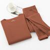 Velo de dupla face Roupa interior térmica sem costura Outono e inverno masculino forrado de lã à prova de frio Aquecimento de temperatura constante Preto Roupas de outono Terno de ceroulas