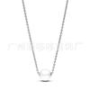 Pandora Collares de Mujer de Cobre Blanco Plateado Moda Sencilla Diamante Perla Amor Colección Cadena de Lana Cadena para Clavícula