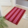 Tapete de Puerta Alfombra Cocina Baño Tapete Antideslizante Rayado Manta Tapete Rectangular Tapete de Puerta Simple Rojo Marrón