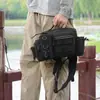 Bolsa para Señuelos de Pesca Transfronteriza con Soporte para Caña, Riñonera Multifuncional, Bolso Cruzado de Pecho, Bolso Táctico de Camuflaje para Ciclismo al Aire Libre y Viajes