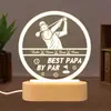 Transfronterizo Etsy Personalizado Golf Deportes Creativo Luz Nocturna LED Decoración de Mesa Temu Regalo de Cumpleaños Decoración de Ambiente