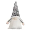 Decoración de muñeco sin rostro navideño transfronterizo con sombrero de lentejuelas, adorno luminoso, lindo Rudolph el Gnomo