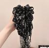 Pasador de Pelo con Lazo Floral Estilo Bosque y Perlas, Suave y Elegante, Adecuado para Cabello Grueso en la Parte Posterior de la Cabeza, Accesorio para el Cabello Dulce y de Alta Gama