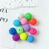 Cuentas de Pedrería de Vidrio Color Caramelo de 15 MM Cuentas Coloridas DIY para Lanyard de Teléfono Llavero Cuentas Sueltas Accesorios Cuentas Color Nude Venta al por Mayor