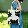 Bolsas de lona personalizadas com impressão de logotipo para reuniões corporativas e treinamentos, bolsas de lona ecológicas de grande capacidade