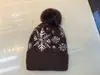 Gorro de Invierno para Mujer Navideño Cálido Forrado de Polar Engrosado Imitación de Visón Lana Gorro para Esquiar al Aire Libre Gorro de Punto Copo de Nieve