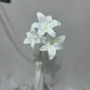 Lirio 3D de tres cabezas, simulación de flores, muebles de escritorio, decoración del hogar, boda, auditorio, paisajismo, arreglo floral al por mayor
