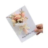 Cartão de felicitações criativo feito à mão flor seca papel retrô de aniversário cartão de aniversário atacado personalizado Amazon mais vendido mini buquê