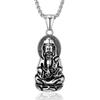 Collar étnico Guanyin para hombre, moderno colgante personalizado, joyería de acero de titanio, colgante de marca dominante para hombre