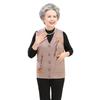 Otoño e Invierno chaleco para mujeres de mediana edad y ancianas suéter viejo abrigo madre chaleco rombos abuela top chaleco ropa exterior