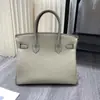 Nuevo Bolso de Platino de Piel de Vaca de Primera Capa Togo de Gama Alta 2025, Gran Capacidad, Bolso de Hombro de Moda y Versátil, Bolso Cruzado, Bolso de Mano