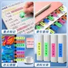 Etiquetas Adhesivas de Color Verdadero, Notas Adhesivas Indicadoras Fluorescentes Transparentes, Marcadores de Página, Notas Adhesivas con Adhesivo Fuerte, Pegatinas de Clasificación de Notas