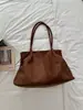 Bolso de Hombro Único para Mujer 2026 Nuevo Gamuza Felpa Bolso de Viaje Gran Capacidad Otoño Sensación de Alta Gama Bolso Tote Mezclado