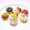 Colgante creativo de resina con forma de anillo para pastel, con forma de comida, para hacer tu propio colgante de cadena para teléfono móvil, modelo de adorno, material decorativo, accesorios.