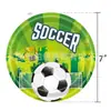 Festa de Aniversário Temática de Futebol Transfronteiriça Prato de Papel Descartável Copo de Papel Guardanapo Toalha de Mesa Bandeirola de Puxar Decoração Suprimentos Conjunto