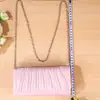 Nova Bolsa de Jantar Transfronteiriça Elegante Bolsa de Cetim para Celebridades Bolsa Dobrável Pregueada Bolsa de Mão Bolsa para Banquete de Casamento Bolsa de Presente
