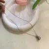 Collar con colgante de circón perlado para mujer estilo frío simple ins cadena para la clavícula nicho joyería de moda