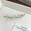 Grampo de Cabelo Retrô Coreano de Acetato com Pérolas Presilha Bico de Pato Moda Franja Lateral Acessório de Cabelo Adorno de Cabeça