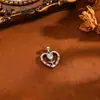 Joyería de Accesorios Colgante Flor Corazón Árbol Piedra Principal Simple y Elegante para Mujer, Colgante de Cobre Zirconio Chapado en Oro de 18K para DIY