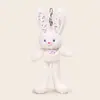 Nova Boneca de Pelúcia Coelha com Puxador Floral Divertida Chaveiro Criativo Descompressão Fofo Pingente de Mochila Escolar Celebridade da Internet Presente