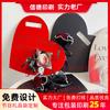 Bolsa de Mão com Flores do Dia dos Namorados Chinês Dia dos Namorados Personalizado Corte de Coração Caixa de Flores de Mão Arranjo de Flores Papel de Embrulho para Buquê