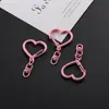 Llavero con forma de corazón de color dopamina con hebilla de ocho, accesorio para bolso, colgante decorativo, regalo pequeño, accesorio para manualidades