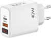Carregador de Tomada Usb-C de Porta Dupla 20W Us Padrão Novo para Android Apple Carregamento Rápido Portátil