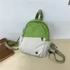 Bolso de pecho con bloques de color transfronterizo para estudiantes, mochila pequeña para viajes, bolso cruzado casual 2026, mochila deportiva de gran capacidad