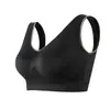 Ropa interior sin cables para mujer, Sujetador deportivo fino sin costuras con espalda de malla hueca y cierre de botón frontal, con sujetador de yoga acolchado