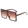 Óculos de Sol Fashion Peça Única Armação Grande Feminino Rosto Grande Anti-UV Litoral Exterior Protetor Solar Quadrado Transfronteiriço