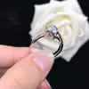 Anel de Prata 925 Moda Beijo de Anjo Diamante de Alto Carbono, Estilo Pedida Anel de Diamante Feminino Banhado a Ouro 18K Joias Atacado
