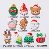 Acessórios de Desenho Animado de Natal Acessórios de Resina DIY Diversão Infantil Cola Creme Capa de Celular Caseira Grampo de Cabelo Decoração de Carro Patch de Cartão