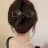 Grampo de cabelo coque estilo coreano 2026, de alta qualidade, adiciona volume, grampo de garra requintado, grampo reto doce retrô, acessório de cabelo de grampo torcido