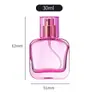Frasco de Perfume de Vidro Transparente Quadrado Plano 30Ml50Ml100Ml Spray de Pressão Frasco Vazio Sub-Frasco de Perfume Pronto para Venda