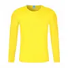 Camiseta Esportiva de Secagem Rápida com Manga Longa e Logo Estampado Roupa de Trabalho Gola Redonda Camisa Publicitária Roupas para Corrida de Maratona com Personagens Estampados Personalizados
