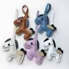 Venta directa de fábrica en stock Amuleto de bolso de poni Año del Caballo Colgante de cuero PU "Riqueza Instantánea" Llavero de poni de dibujos animados