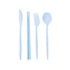 Set creativo de vajilla de paja de trigo tenedor cuchillo palillos juego de cuatro piezas estudiante adulto portátil para exteriores regalo logo impreso